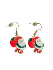 Alloy Christmas Themed Dangle Earrings - New - Santa Claus