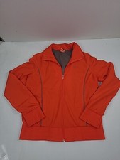 Nike Jacket Womans Size Medium 8-10 Orange Athletic Dept Full Zip Casual Workout