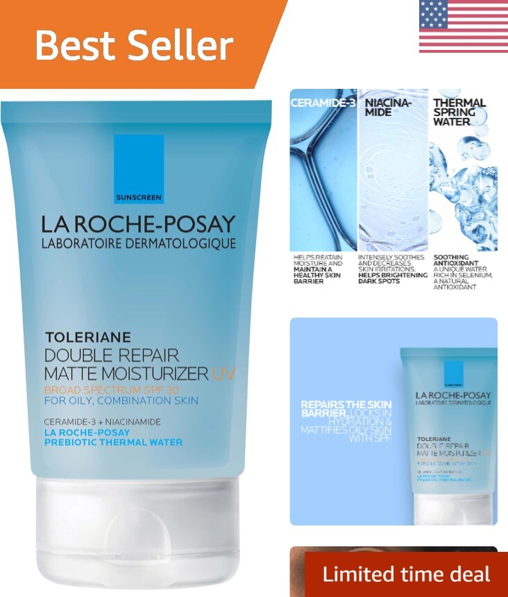 Oil-Free Toleriane Double Repair Moisturizer with Hydration and SPF 30