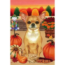 Chihuahua Autumn Decorative Flag