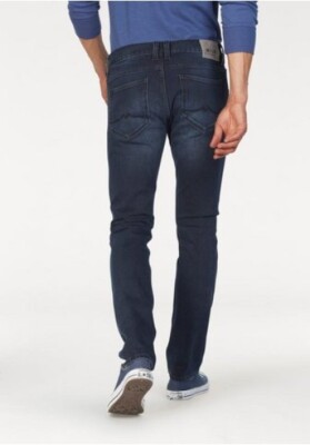 Mustang Jeans Chicago Comfort High Tapered Herren Denim Stretch Hose Dark Blue