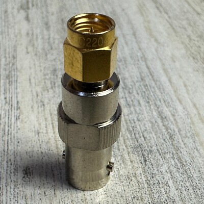 CentricRF C2204 SMA Male to BNC Female Adapter 4Ghz VSWR 1.2 Brass
