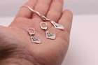 Pendant Earring set Sterling silver Natural Emerald Art Deco Jewelry — photo 7