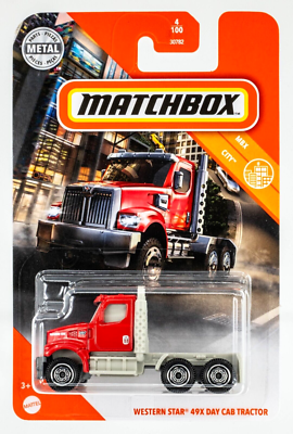 2020 Matchbox #4 Western Star® 49x Day Cab Tractor RED | FSC | eBay