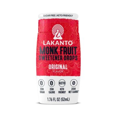  Liquid Monk Fruit Extract Drops - Zero Calorie, Zero Sugar, Keto Drink S