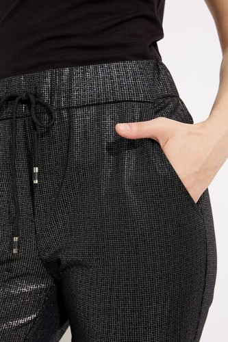 Joseph Ribkoff 233001 Black/Silver Metallic Jogger Size 8 RRP £195 - Picture 4 of 7
