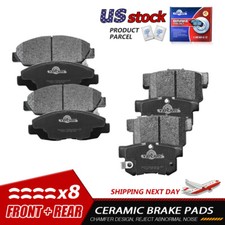Front Rear Ceramic Disc Brake Pads Set For Honda Civic 2001 - 2005 Acura El