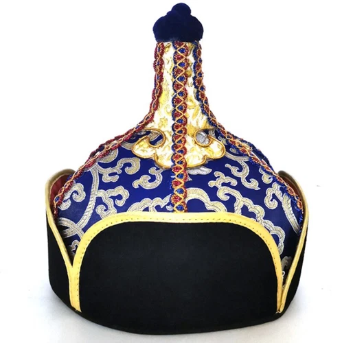 Men's Mongolian Hats Adult Men's Hats Mongolian Stage Performance Dance Hat Gift - Picture 7 of 11
