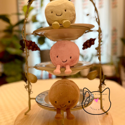 Jellycat THREE MACARON Bundle SET New With Mona Mia & Max BNWT CUTE Dessert Food