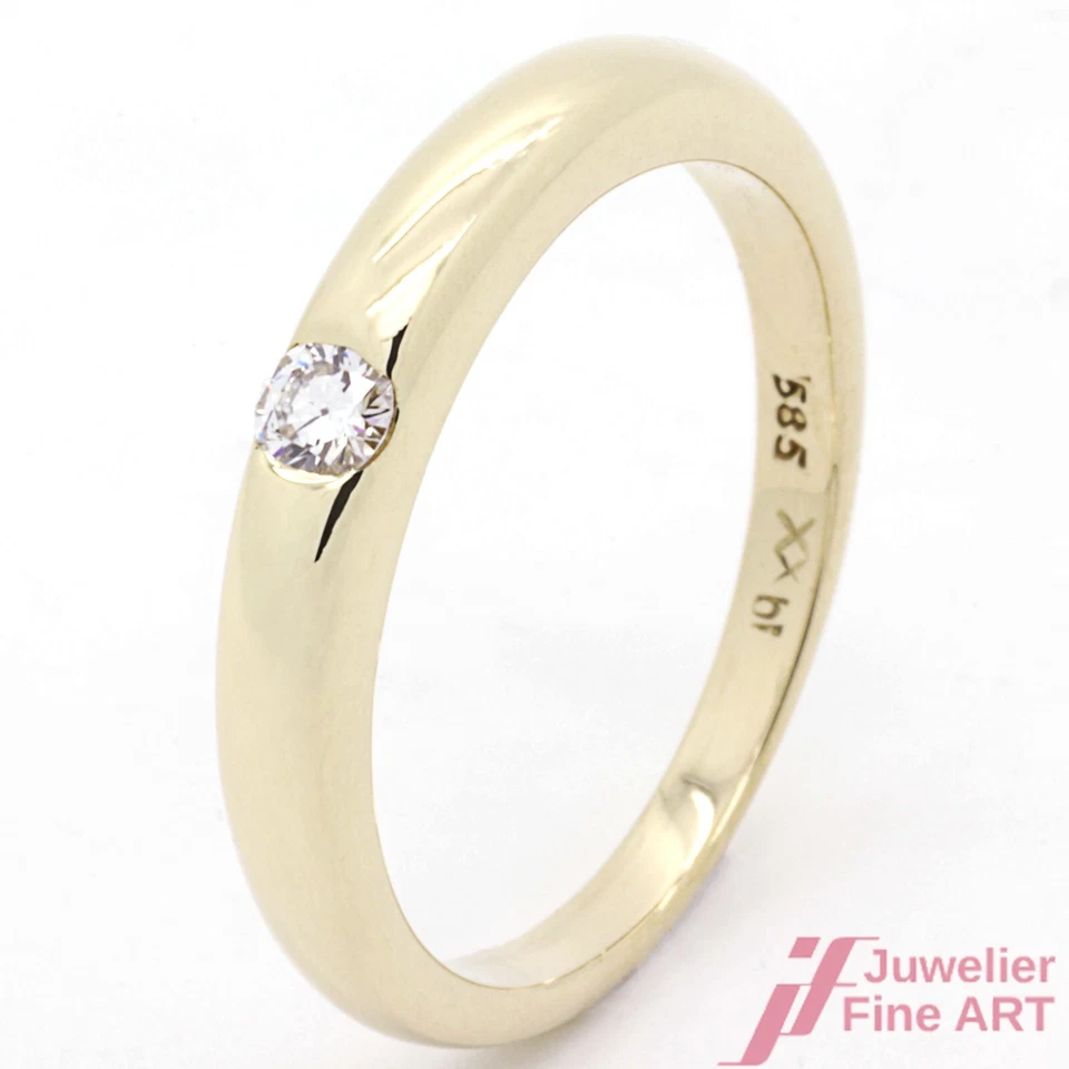 Ring 585 Gelbgold mit Diamant - Bild 1 von 4