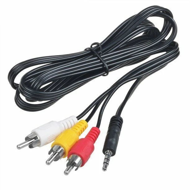 16ft AUX 3.5mm Male to 3RCA Male Cable Adapter Audio Video Cord for AV DV TV VCR - Image 2 of 4