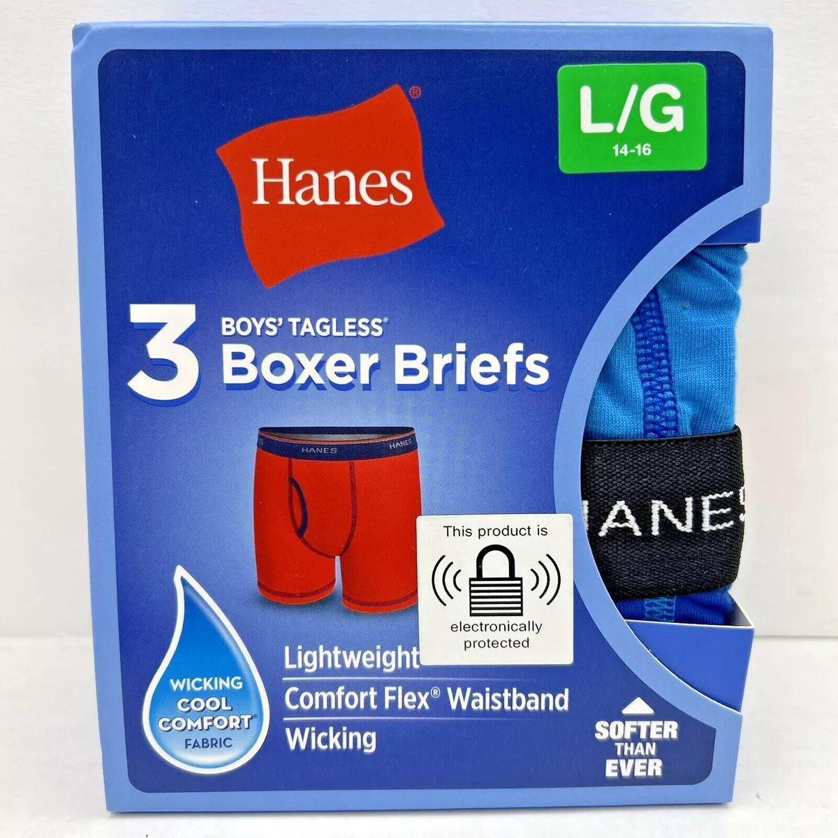  Hanes Boys' Boxer Briefs Pack, Lightweight Moisture-Wicking  Underwear, Small, 6-Pack (Colors/Patterns May Vary): Clothing, Shoes &  Jewelry