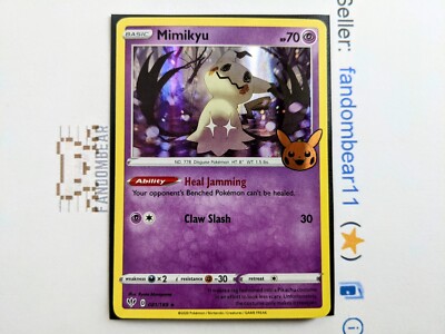 Mimikyu HOLO PIKACHU PUMPKIN STAMP PROMO card 081/189 Darkness