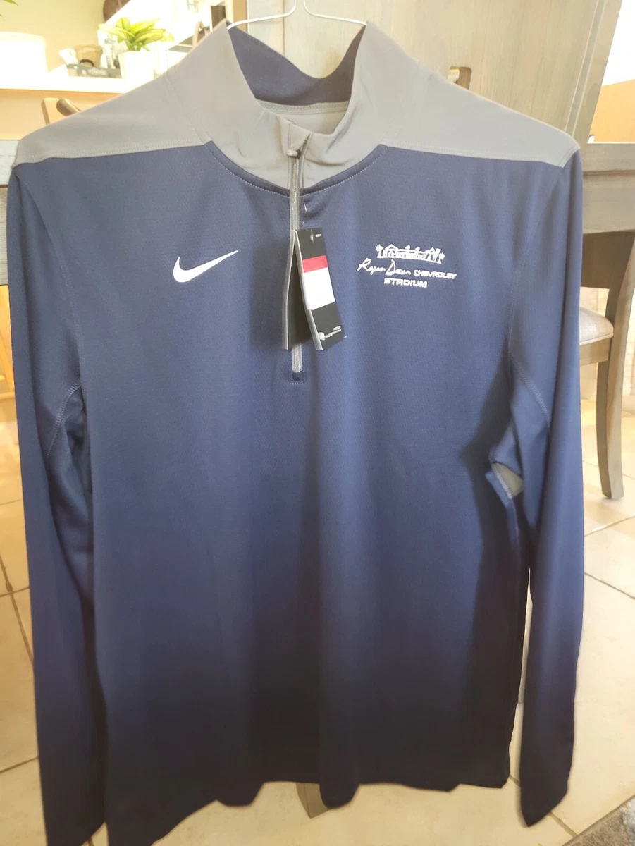 Nike Men s Dri Fit Quarter Zip L S Pullover DH3410 419 Navy Blue Large NWT