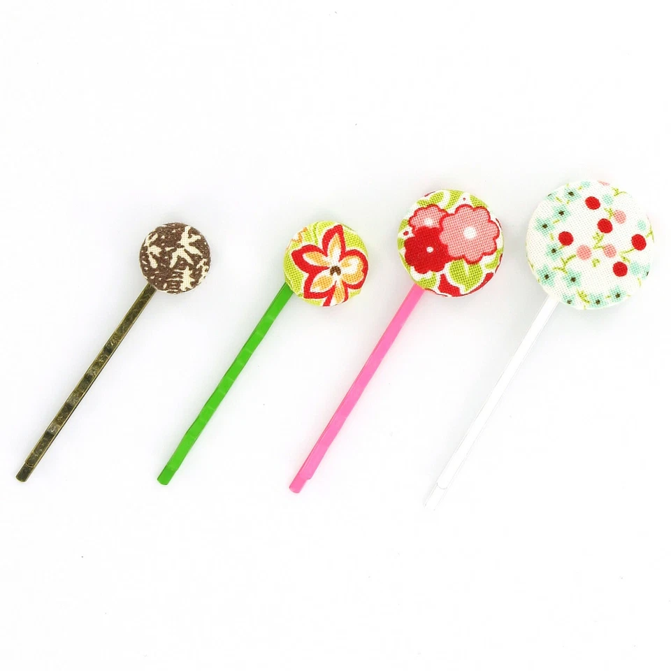 BOBBY PINS - Alfileres de cabello esmaltados de 2" ELIGE COLOR/CANTIDAD con almohadillas de pegamento (8 mm) Foto 4 de 4