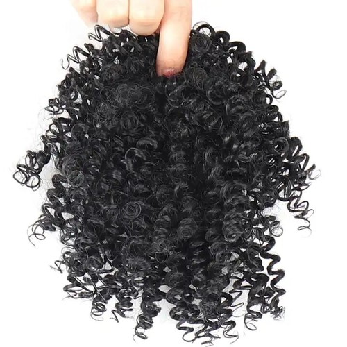 Afro Black Women Synthetic Scrunchies Kinky Curly Hairdo Bun Short Extension,5" - Picture 38 of 44