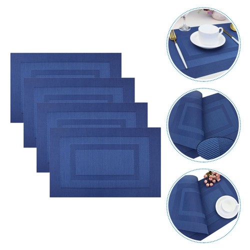 4pcs Table Mats Wipeable Placemats Heat-resistant Home Placemats