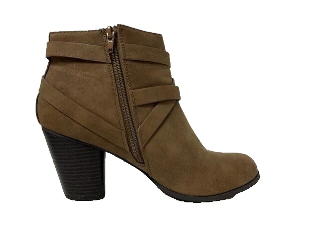 Charlotte Russe Mujer Marrón Gamuza Botines Cremallera Lateral Zapatos Talla 10 Foto 3 de 4