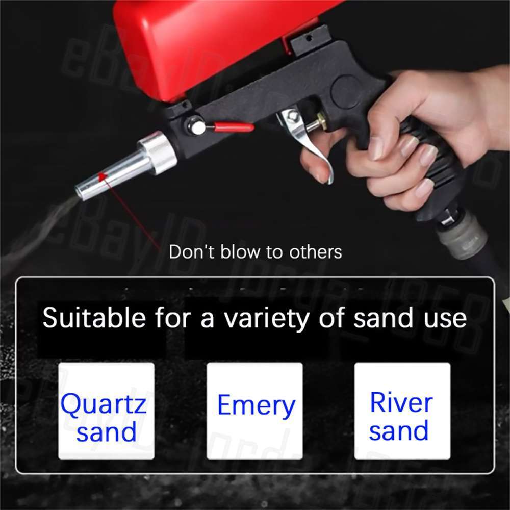 1/4" 90PSI Sand Blaster Gun Soda Spray Tool Air Compressor Pneumatic