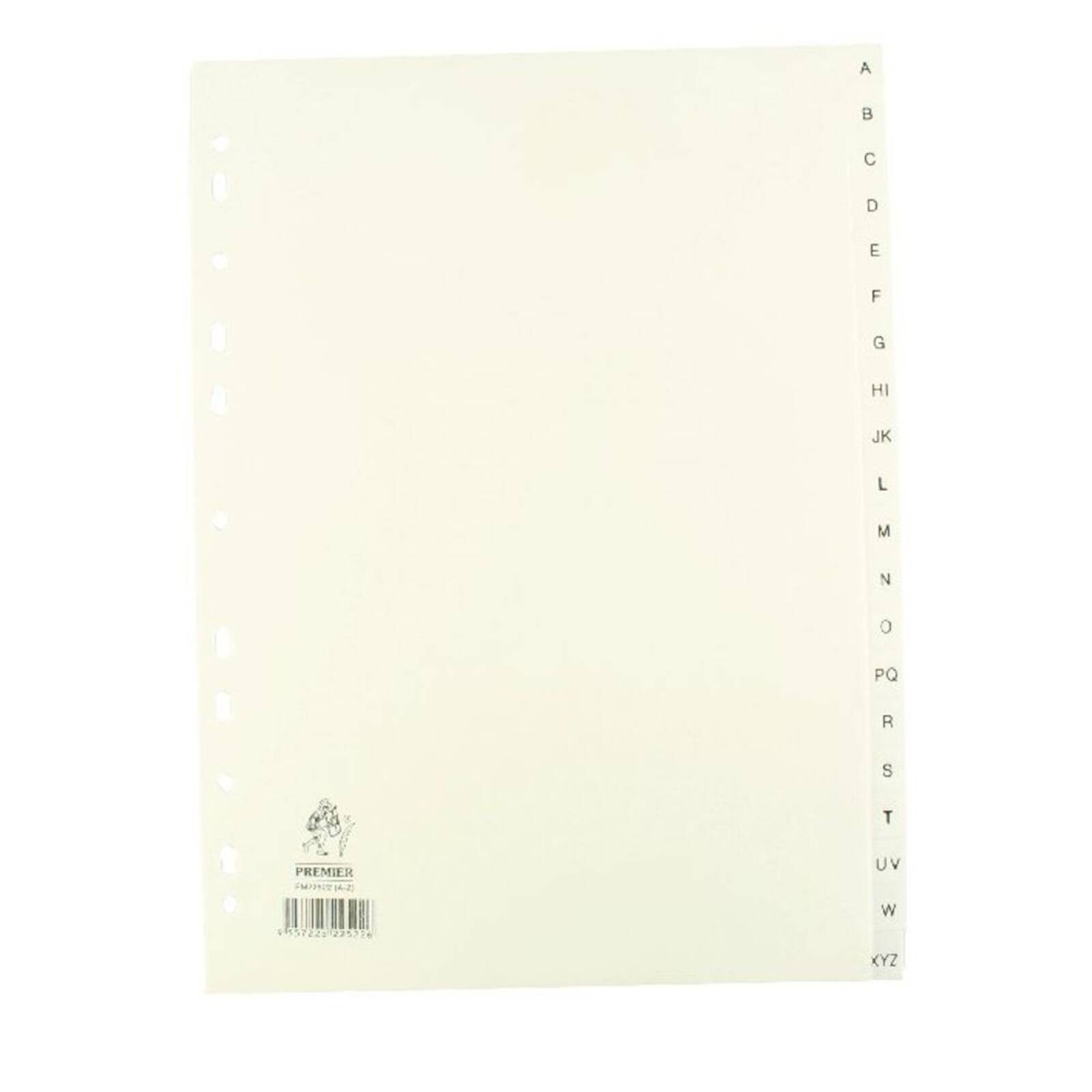 A4 White A-Z Polypropylene Index WX01351 WX01351 - Image 2