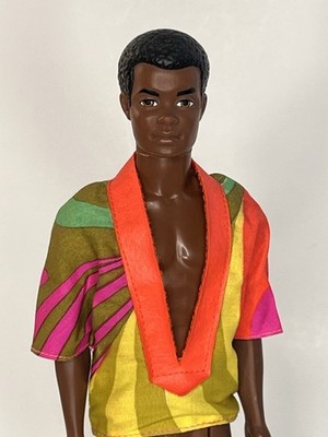 1969 Barbie New Talking Brad Doll Black Ken Mattel Mod Fashion Doll AA HE TALKS!