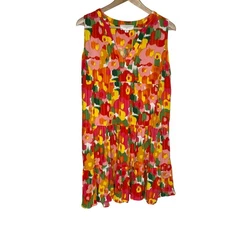 Tuckernuck Pomander Place Sleeveless Kenzo Dress Women Large Magnolia Watercolor
