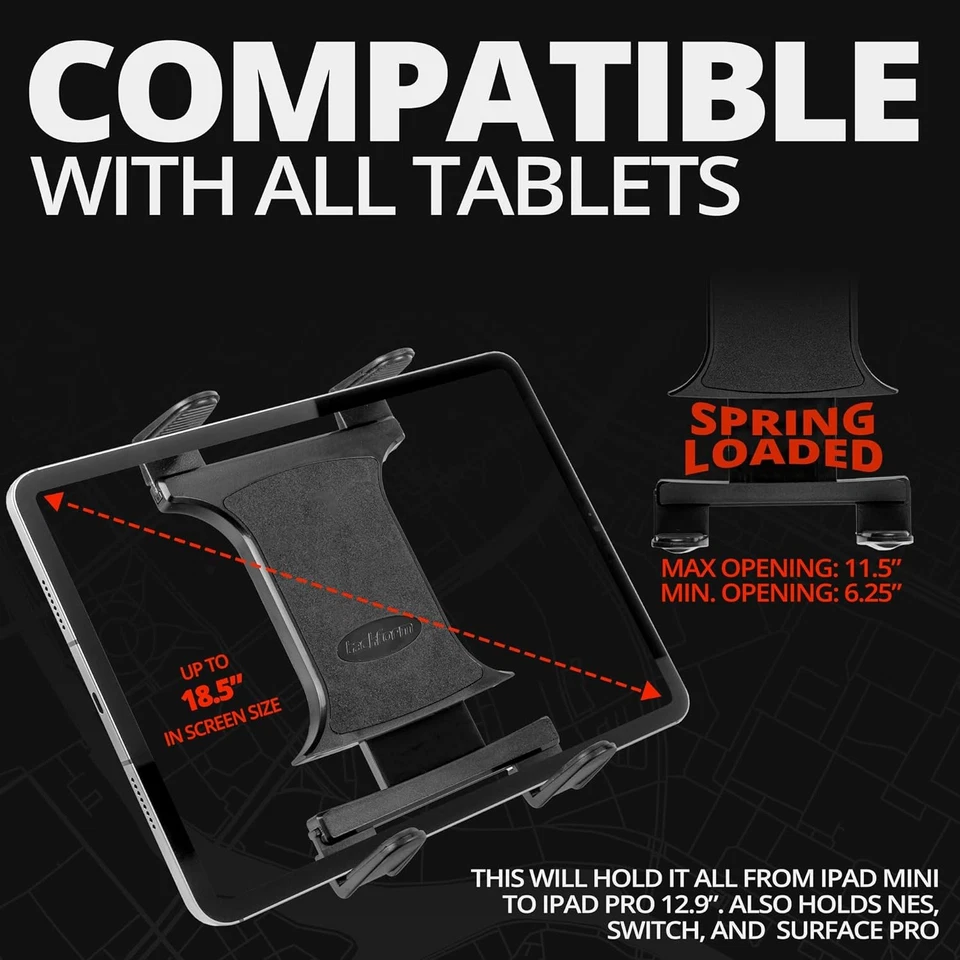 Tackform Industrial Metal Drill Base Tablet Mount [Enduro Series] - Black  - Image 2 of 4