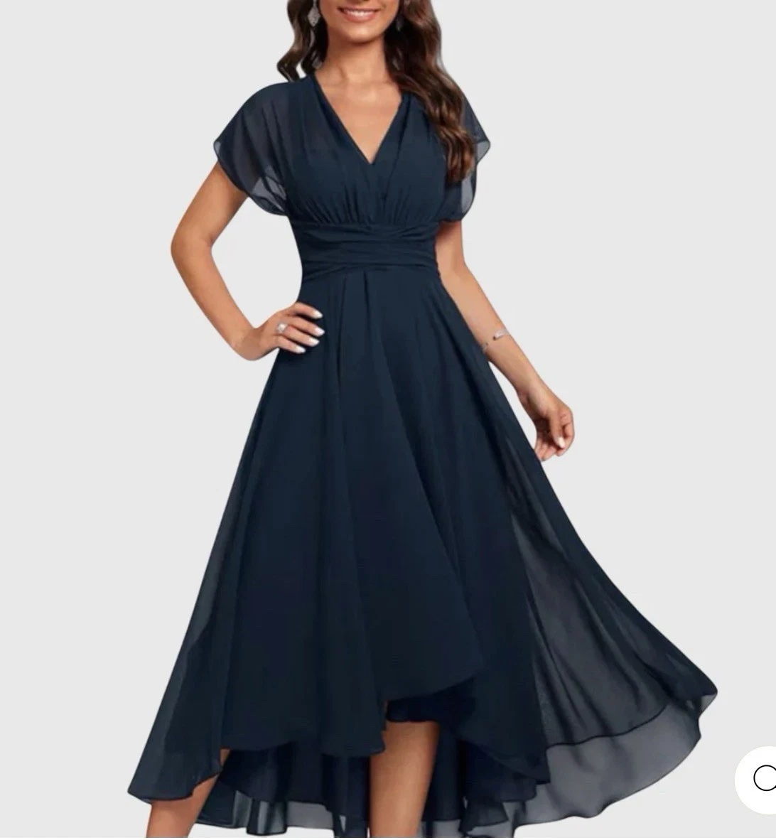 Pleated Chiffon Dresses for Women for sale | eBay