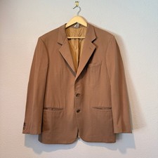 Gucci Vintage Mens 100 Cashmere Blazer Sport Coat Camel Tan Made in Italy
