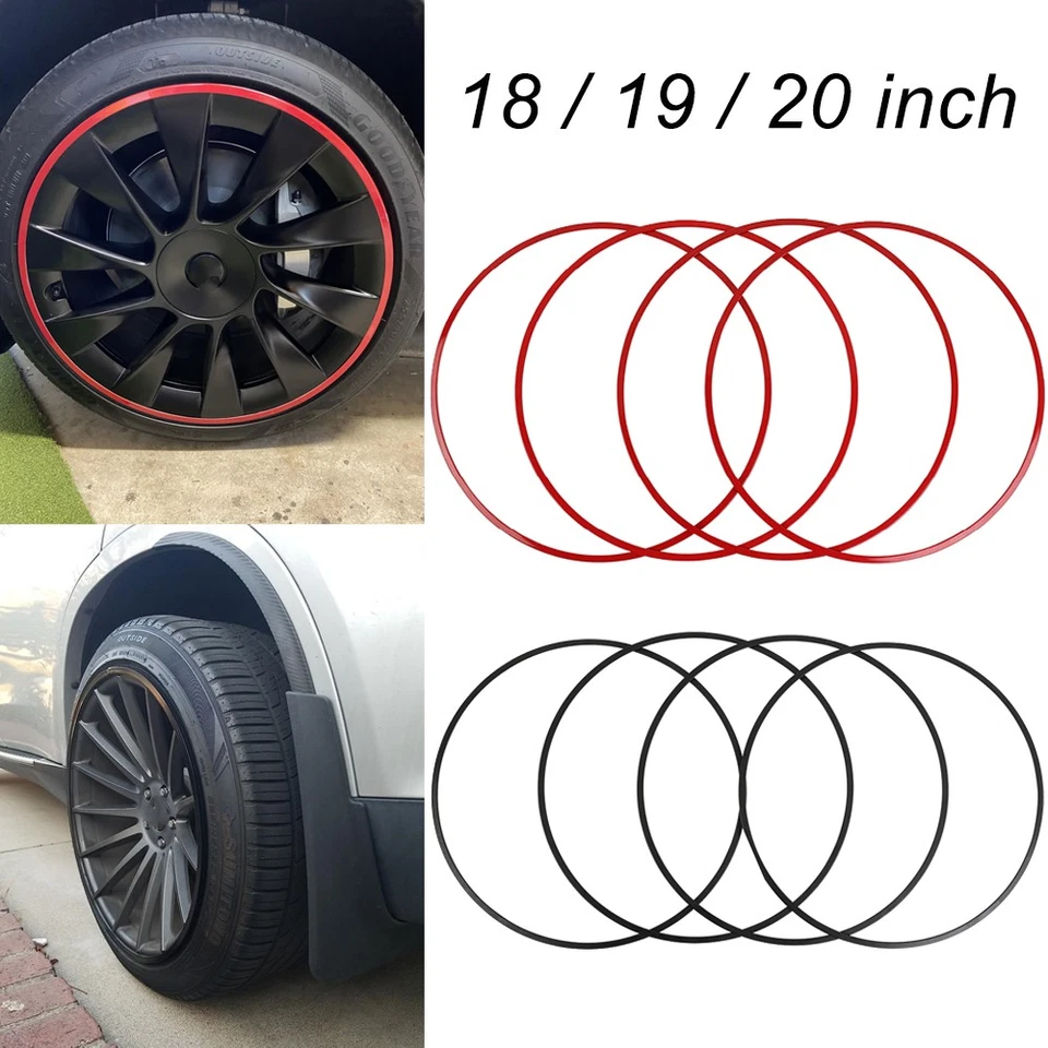 Anillos protectores de llanta de aluminio para Infiniti G35 G37 4 piezas Foto 2 de 4