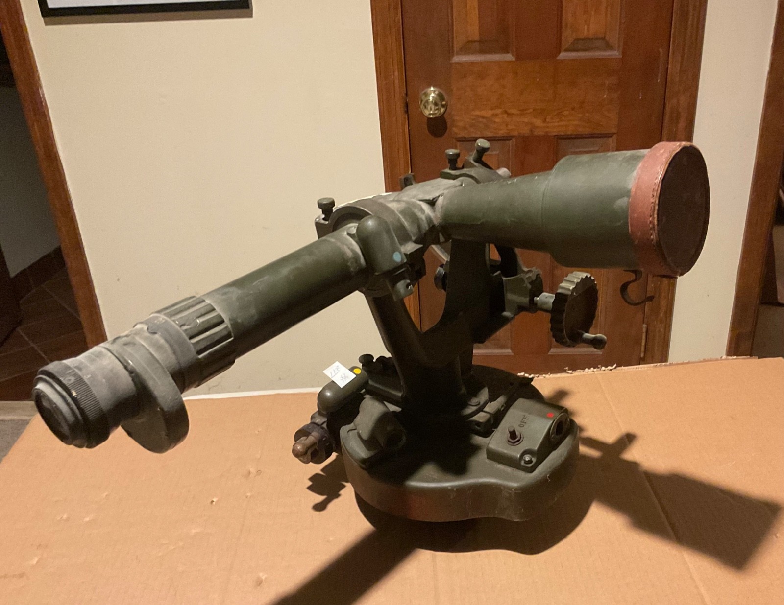 #277 1943 US ARMY WW2 INSTRUMENT OBSERVATION & TELESCOPE ELBOW HERSCHEDE HALL