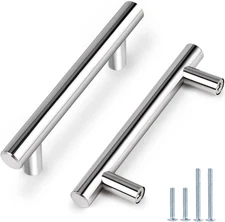 Probrico 10 Pack|3-1/2 Inch Polished hole center 3-1/2", Chrome 