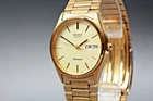 [Near Mint] 1983 Vintage SEIKO Dolce 8123-7080 Gold Round Quartz Men's Watch