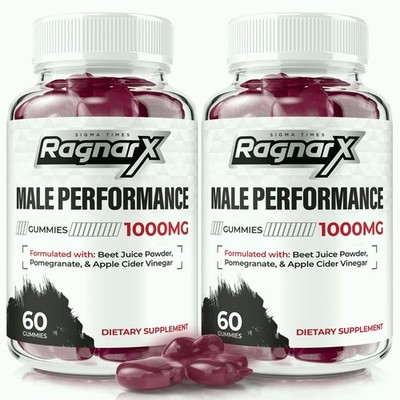 RagnarX Male Gummies, Ragnar X Formula for Men, Advanced Energy Support - 2 Pack