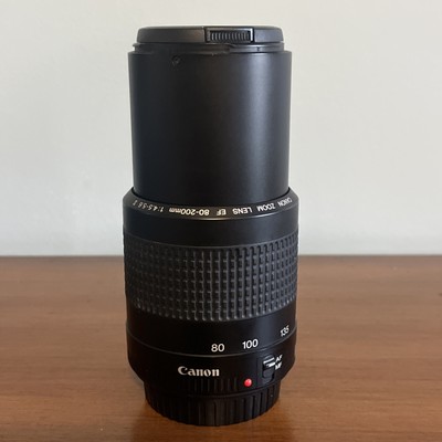 Canon EF 80-200mm f4.5-5.6 II Zoom Lens With Caps in Box Made in