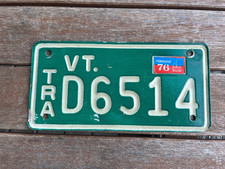 1976 Vermont Trailer License Plate D6514