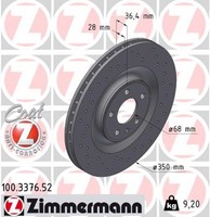 2X Bremsscheibe Sport Z Zimmermann 100.3376.52 FüR Q7 Audi A8 4N8 1KU 4MB 1KW VW