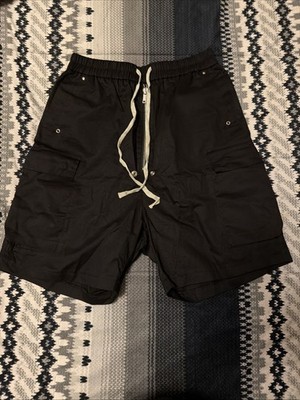 Rick Owens Style Shorts Black Fleece Baggy Fit