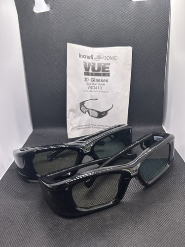 Incredi Sonic 3D Glasses Vue Series VSD410 For DLP Ready 3D TV & Projectors