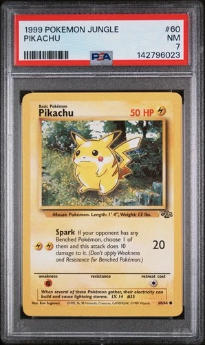 1999 Pokemon Jungle #60 PIKACHU 60/64 Pokemon Card PSA 7