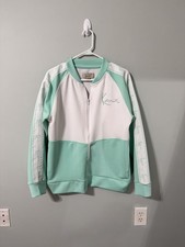 Mens Vintage Karl Kani Track Jacket Size M White Mint Green Old Stock