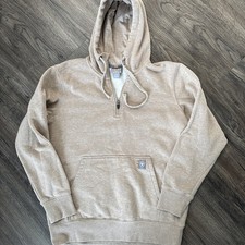 Ariat Rebar Skill Set 1/4 Zip Fleece Hoodie - Women's Medium- Beige - CLEAN 