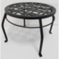Living Accents 8104235 15 in. Cast Iron Plant Stand Black