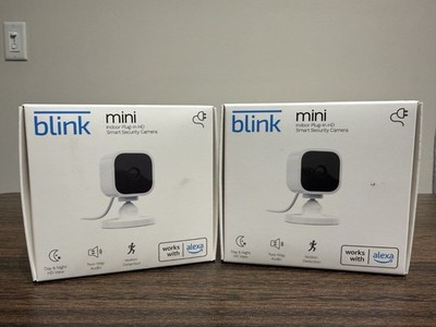  NEW  Blink Mini Indoor Plug-In Smart Security Camera 2-Pack Free Shipping