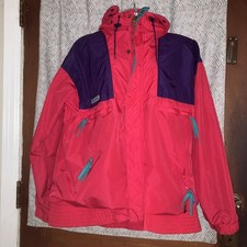 VINTAGE Men's Columbia Vamoose Ski Jacket Red Black Blue Size L 90s Y2K
