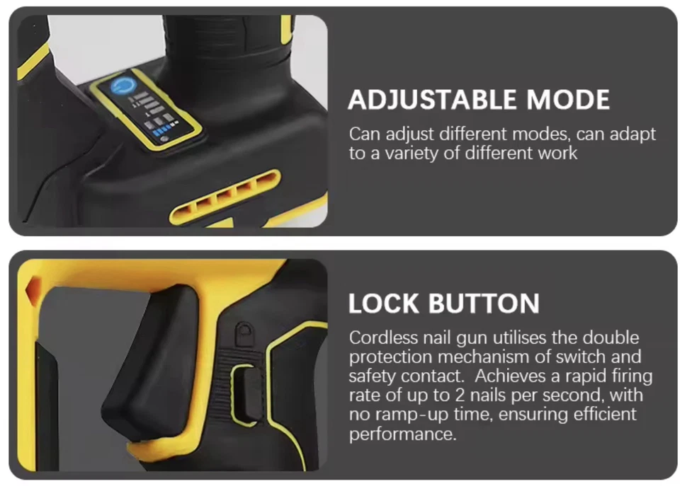 Electric Goddess Cordless Nail Gun Brad Nailer for use with Dewalt 18v Battery - Image 4 of 4