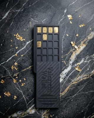 Valcambi Wallet For Gold Platinum Silver, Holds 20 1g Combibars, Magnetic latch