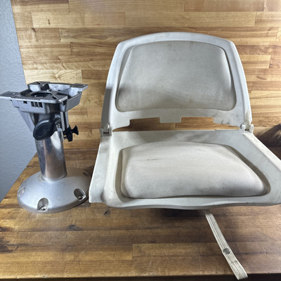 Vintage Boat Seat Aluminum Pedestal Base Mount Swivel