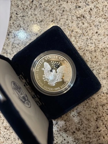 1998 P 1oz US American Silver Eagle $1 Dollar Proof Bullion Coin w/Box