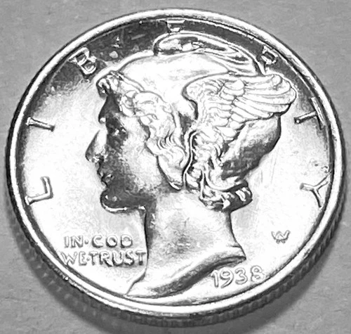1938 S MERCURY DIME SUPERB GEM BU + No Reserve  *J2107